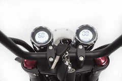 Mangosteen M1P Elektro-Chopper in Weinrot – 2000W Bürstenloser Motor, 60 km/h Hchstgeschwindigkeit