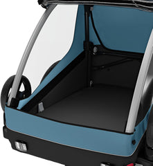 Thule Courier Fahrradanhänger Hunde, Fahrradanhänger für 2 Kinder Aegean Blue One-Size