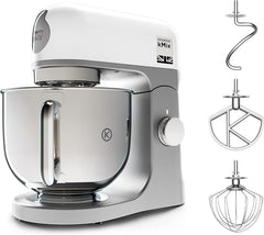 Kenwood kMix KMX750RD Küchenmaschine, 5 l Edelstahl Schüssel, Safe-Use-Sicherheitssystem, Metallgehuse, 1000 Watt, inkl. 3-Teiligem Patisserie-Set und Spritzschutz, Rot