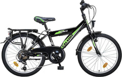 Talson 20 Zoll Kinderfahrrad mit 6-Gang und Beleuchtung nach STVO Blackgreen
