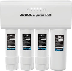 ARKA myAQUA 1900 Umkehrosmoseanlage 1900 L/Tag - Wasserfilter & Enthärtungsanlage, entfernt bis zu 99% Salze, Schadstoffe & Bakterien - Für Aquarien & Haushalt