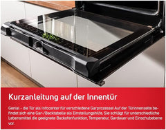 Amica SHC 11509 SM Standherd/Glaskeramikkochfeld und Elektro-Backofen / 50cm / Schwarz-matt/freistehend/mit Eco-Funktion, Ober-/Unterhitze uvm.