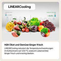 LG GMG861EPAE InstaView SLIM Multi-Door, Klasse E, 508 L, Kühlschrank mit Gefrierfach, Eis-, Crushed Ice- Wasserspender mit UVnano, Total NoFrost, Smart Inverter Kompressor, Wi-Fi, Farbe Matte Black