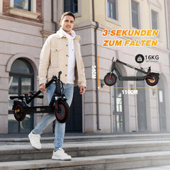 EVERCROSS EV10K Pro ABE E-Scooter mit 400W Motor, 35 km Reichweite, 10-Zoll-Honeycomb-Reifen und IP54 Schutz