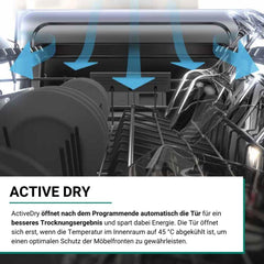Bauknecht BK6FC11BS7A0X Vollintegrierbarer Geschirrspüler (45 cm)/ ActiveDry/Sensorprogramm/PowerClean/Besteckschublade/Hygiene-Programm/Vollwasserschutz/Multizone/Startzeitvorwahl