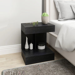 HOMCOM Nachttisch 40x30x46 cm mit Schublade Schwarz