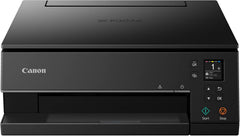 Canon PIXMA TS6350a Drucker Farbtintenstrahl Multifunktionsgerät DIN A4 (Fotodrucker, Scanner, Kopierer, OLED, 4.800x1.200 dpi, USB, WLAN, 5 separate Tinten, Duplexdruck, 2 Papierzuführungen), schwarz