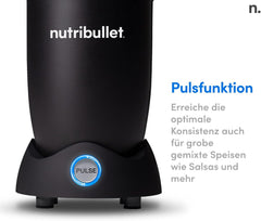 Nutribullet Pro 1200, Elektrischer Mixer, Zerkleinerer, Smoothie Mixer, Multifunktionsmixer, 1200w Leistung, 700ml und 900ml Glser, schwarz, NB120MB