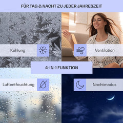 Klarstein Klimaanlage, 4-in-1 Klimagerät, Entfeuchter, Ventilator & Nachtmodus, Mobile Klimaanlage mit Abluftschlauch, App-Steuerung, Air Conditioner für Räume bis 44 m², 9000 BTU, Weiß
