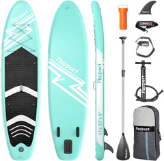 Premium-Stand-Up-Paddle-Board, Yoga-Board mit strapazierfähigem SUP-Zubehör und Tragetasche | Breiter Stand, Surf-Kontrolle, rutschfestes Deck, Leine, Paddel und Pumpe für Jugendliche und Erwachsene