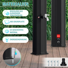 Sonnewelt 60L Solardusche Gartendusche Inkl. Schutzhaube und Handbrause
