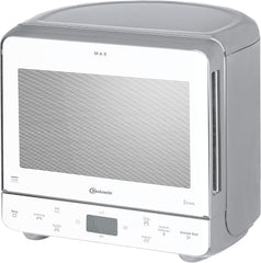 Bauknecht MW 39 WSL / Kombination Grill und Mikrowelle / Crisp Funktion / 700 W / 13 L Garraum / Super-Kompakt Design / Dampfgarfunktion / Schnellauftau-Funktion, Weiß/Silber