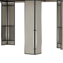 Outsunny Gartenpavillon Polycarbonat-Dach UV-Schutz Outdoor