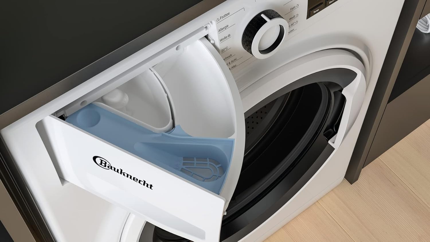 Bauknecht W Active 711 B Waschmaschine-Frontlader/ 7kg/ 1400 U/min/Kraftvolle Fleckentfernung/Dampf Programme/Steam Hygiene mit Antivirus/Steam Refresh/Stopp&Add Funktion/Dynamic Inverter-Motor