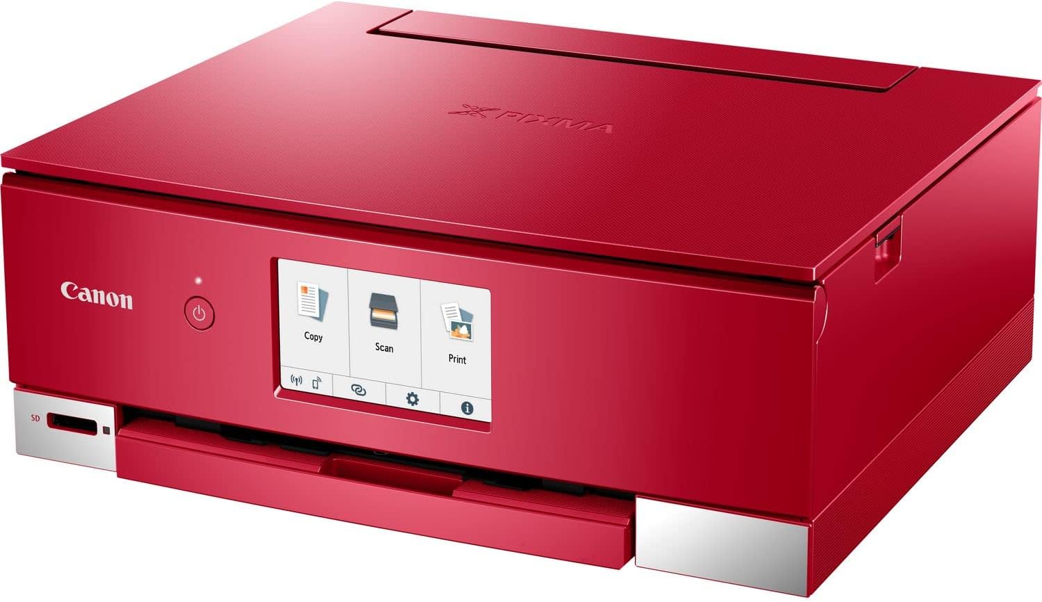 Canon PIXMA TS8351a Drucker Farbtintenstrahl Multifunktionsgerät DIN A4 (Scanner, Kopierer, 4.800 x 1.200 dpi, 6 separate Tinten, USB, WLAN, AirPrint, Duplexdruck, 2 Papierzuführungen, 5 GHz), weiß