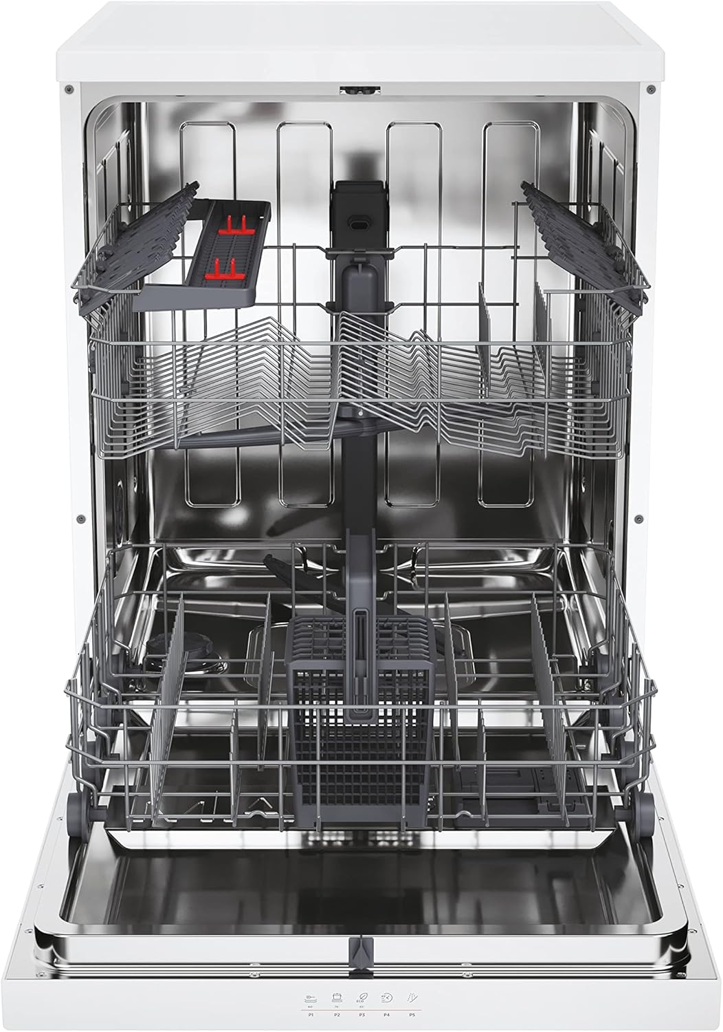 Hoover HF 4C6F0PW Geschirrspüler; 14 Maßgedecke; Freistehend, 60 cm breit; Energieeffizienzklasse C; Smarte Bedienung mit WiFi + Bluetooth-Technologie