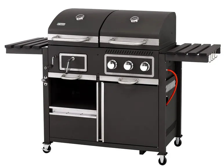 tepro Kohle-Gas-Grill »Toronto Kombi«, 8,7 kW Leistung, 3 Edelstahlbrenner, 2 Ablagen