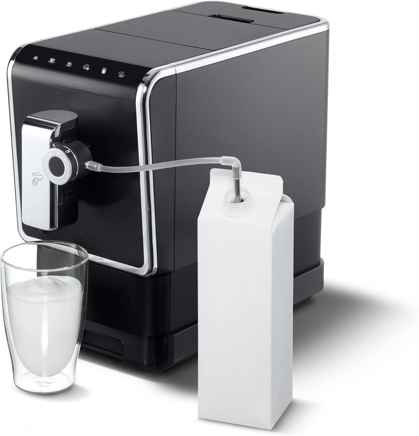 Tchibo Kaffeevollautomat Esperto Pro mit One Touch Funktion für Caffè Crema, Espresso und Milchspezialitäten, Anthrazit