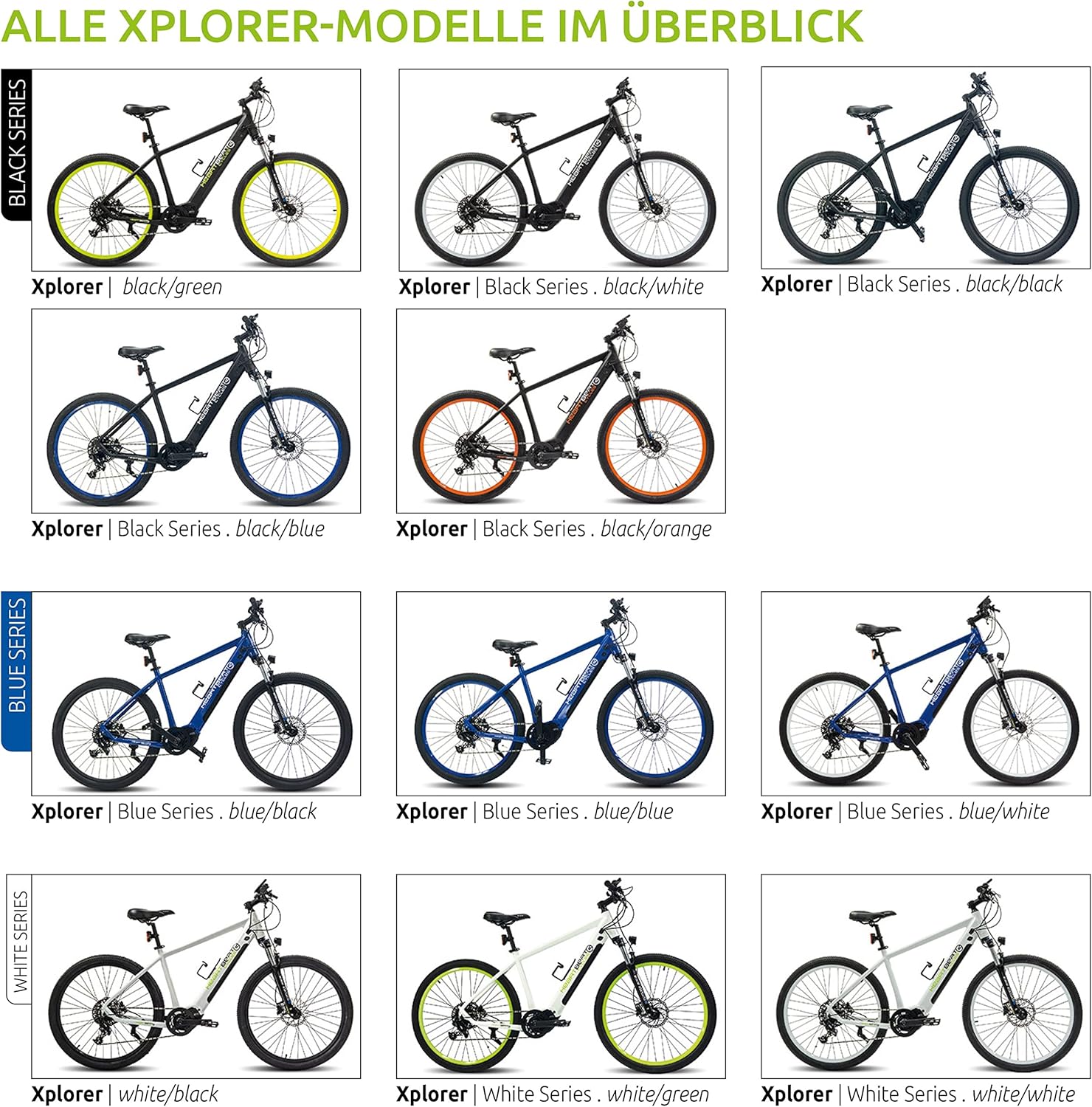 Highphoria Elektrofahrrad Erwachsene, 250W 25 km/h E-Bike mit Batterie, Starker Motor, Kettenschaltung, E-Mountainbike mit Hydraulische Federgabel Pedelec für Damen & Herren