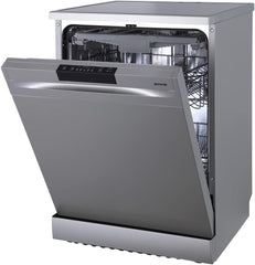 Gorenje GS 620 C10S Freistehender Geschirrspüler/ 60cm / 14 Maßgedecke / 3 Körbe / 5 Programme/Inverter PowerDrive Motor/SpeedWash/TotalDry/vollständiger Überlaufschutz/Grau Metallic