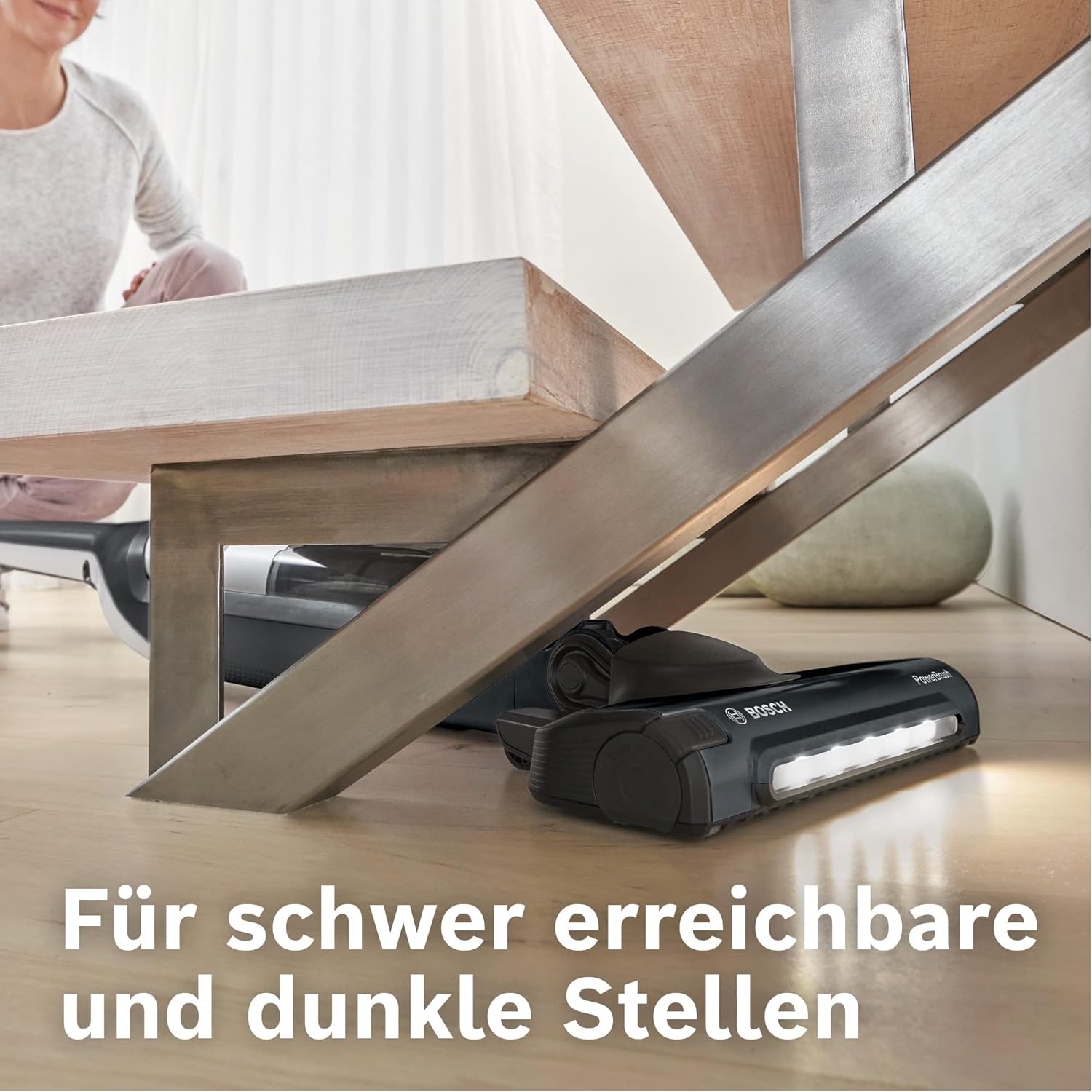 Bosch Akku-Staubsauger Flexxo 2in1 Serie 4 BBH32101, kabelloser Handstaubsauger, beutellos, hohe Saugleistung, Lange Laufzeit, Kurze Ladezeit, Fugendüse, alle Bodenarten, schwarz