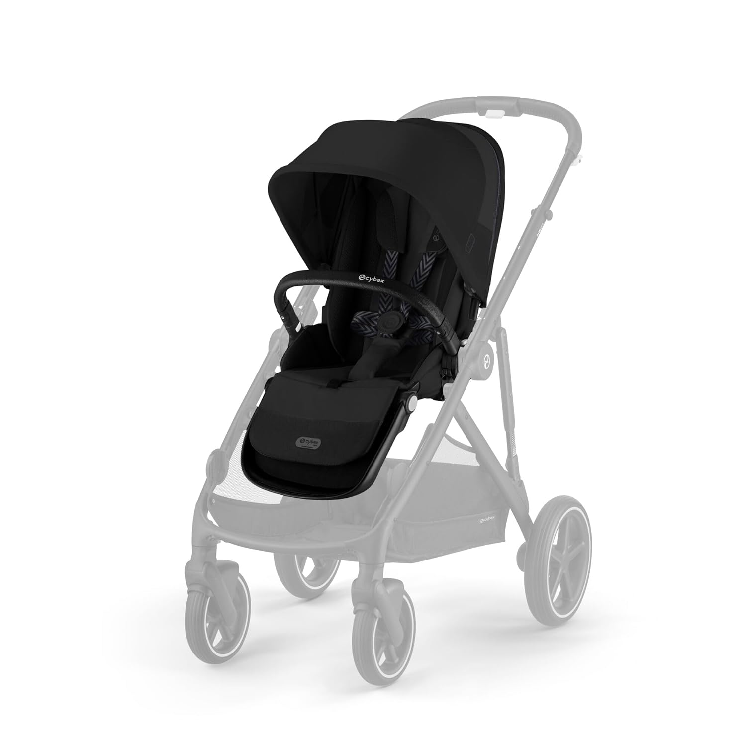 CYBEX Gold Sitzeinheit für Kinderwagen GAZELLE S und e-GAZELLE S, Ab Geburt bis ca. 4 Jahre, Moon Black