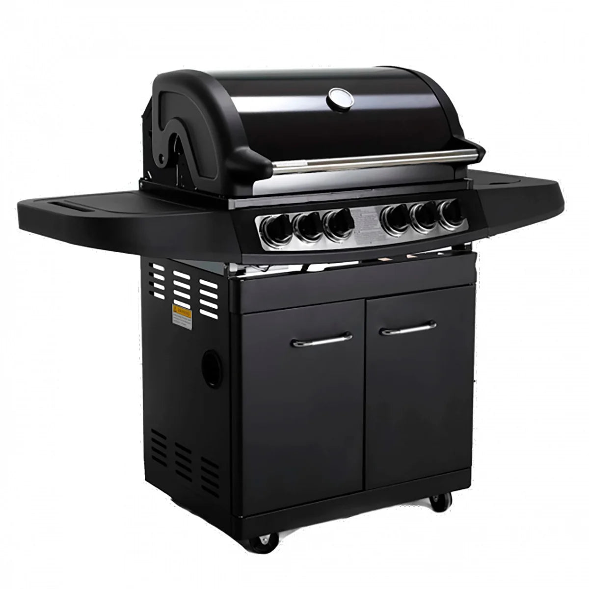 KOBE Gasgrill STYLE PLATINUM, BLACK EDITION 4 Brenner und Seitenkocher, 145x61x116cm