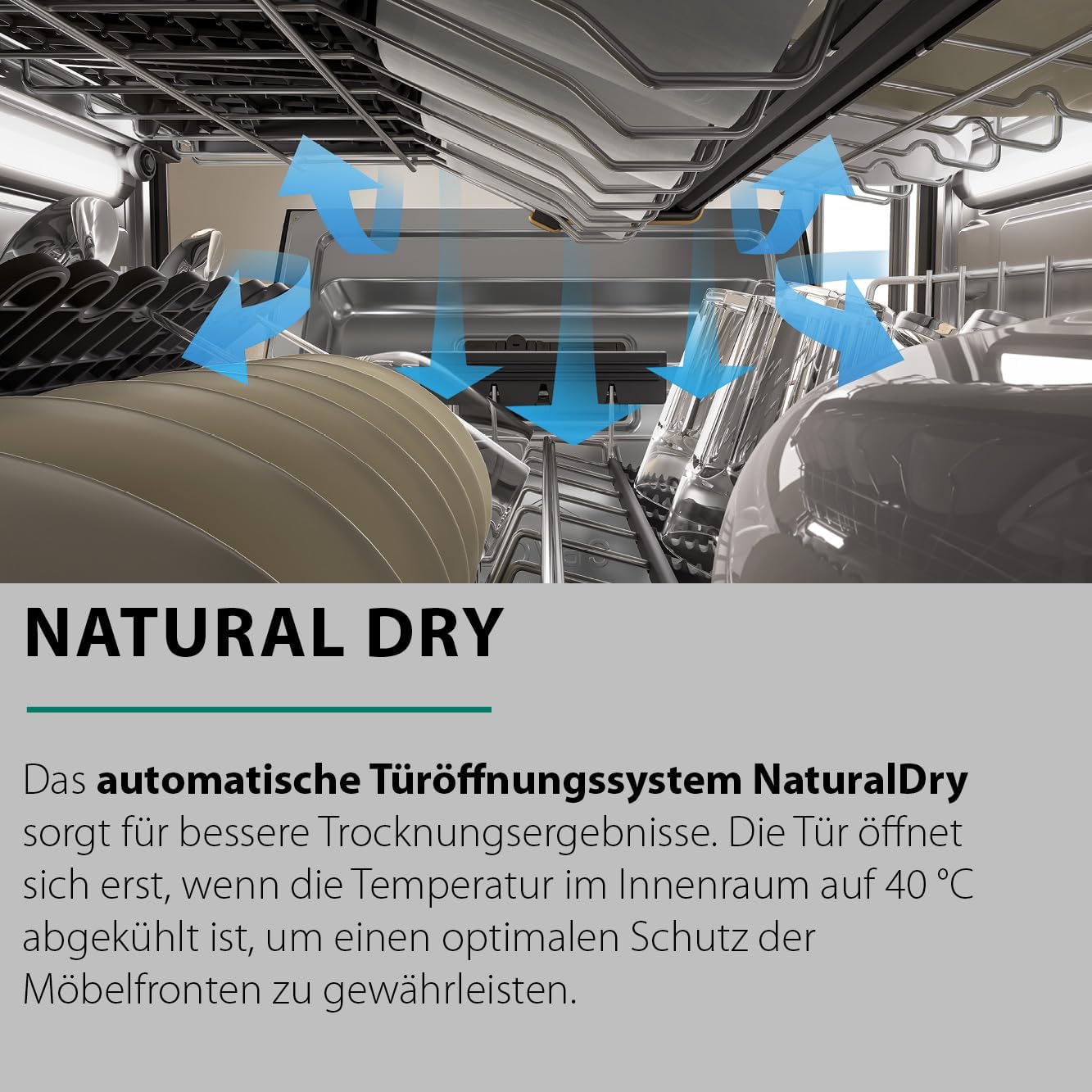 Bauknecht B7F HP43 XA Freistehender Geschirrspüler/ 60 CM/ 15 Maßgedecke/PowerClean Pro-Effektive Hochdruckdüsen/Natural Dry-Automatische Türoffnung-Bessere Trocknung/Maxi Space-Mehr Innenraum