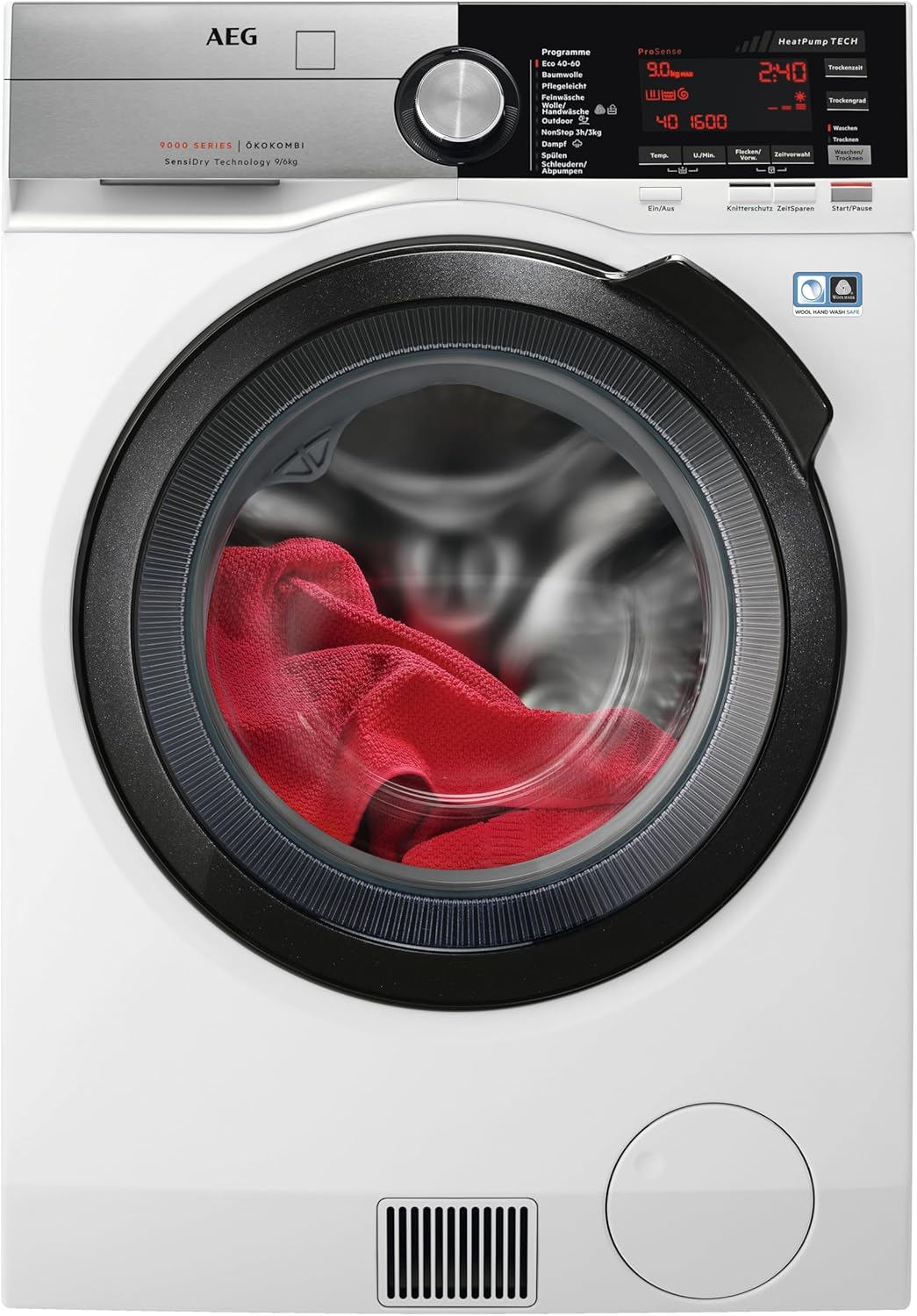AEG L7WBA60680 Waschtrockner / DualSense - schonende Pflege / 8 kg Waschen / 5 kg Trocknen / D / energiesparend / Mengenautomatik / Nachlegefunktion / ProSteam - Auffrischfunktion / 1600 U/min Weiß