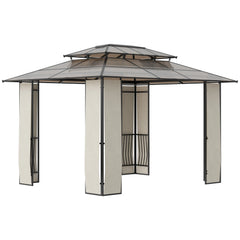 Outsunny Gartenpavillon Polycarbonat-Dach UV-Schutz Outdoor