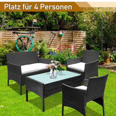 Sonnewelt Polyrattan Sitzgruppe Gartenmbel Set