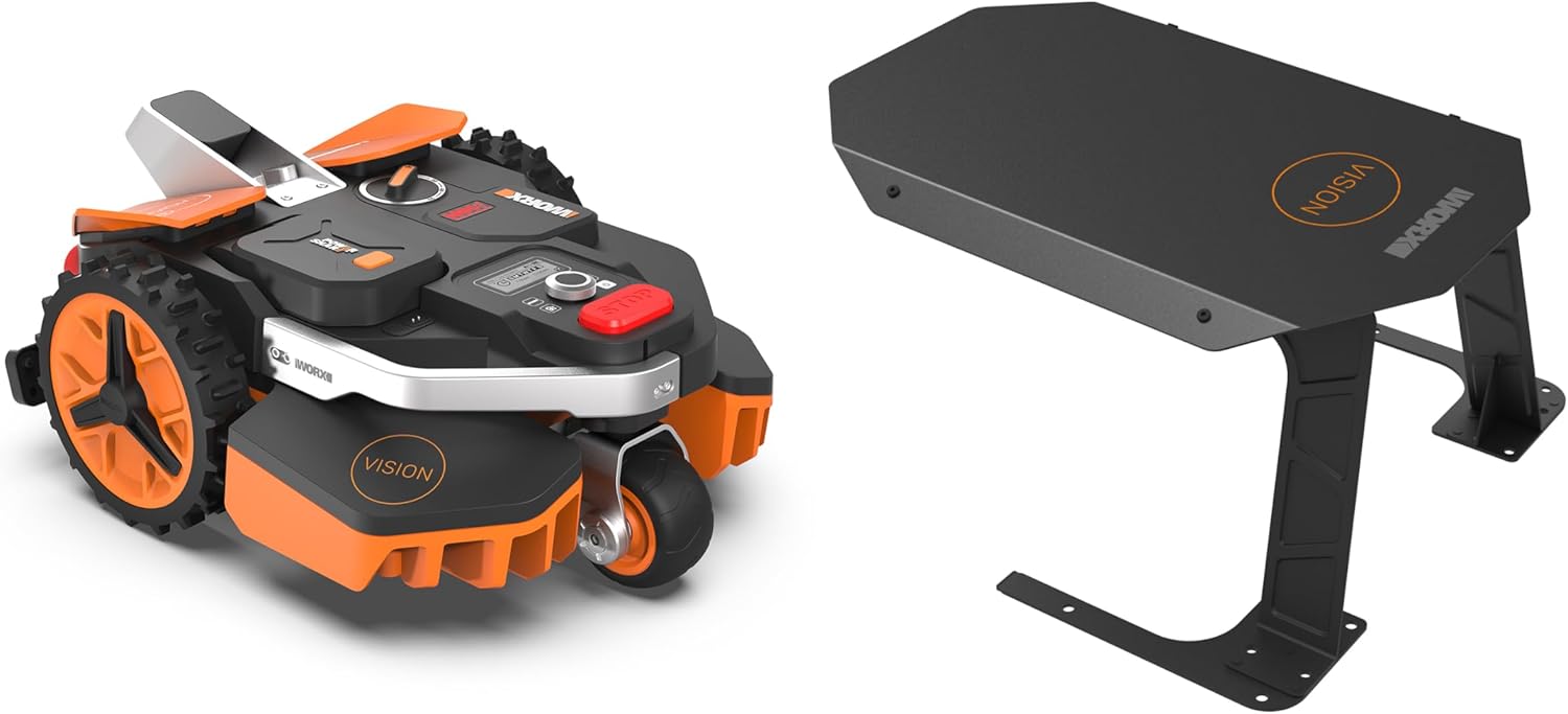 WORX Landroid M WR141E Mhroboter/Akkurasenmher für kleine Grten bis 500 qm/Selbstfahrender Rasenmher für einen sauberen Rasenschnitt, Bunt
