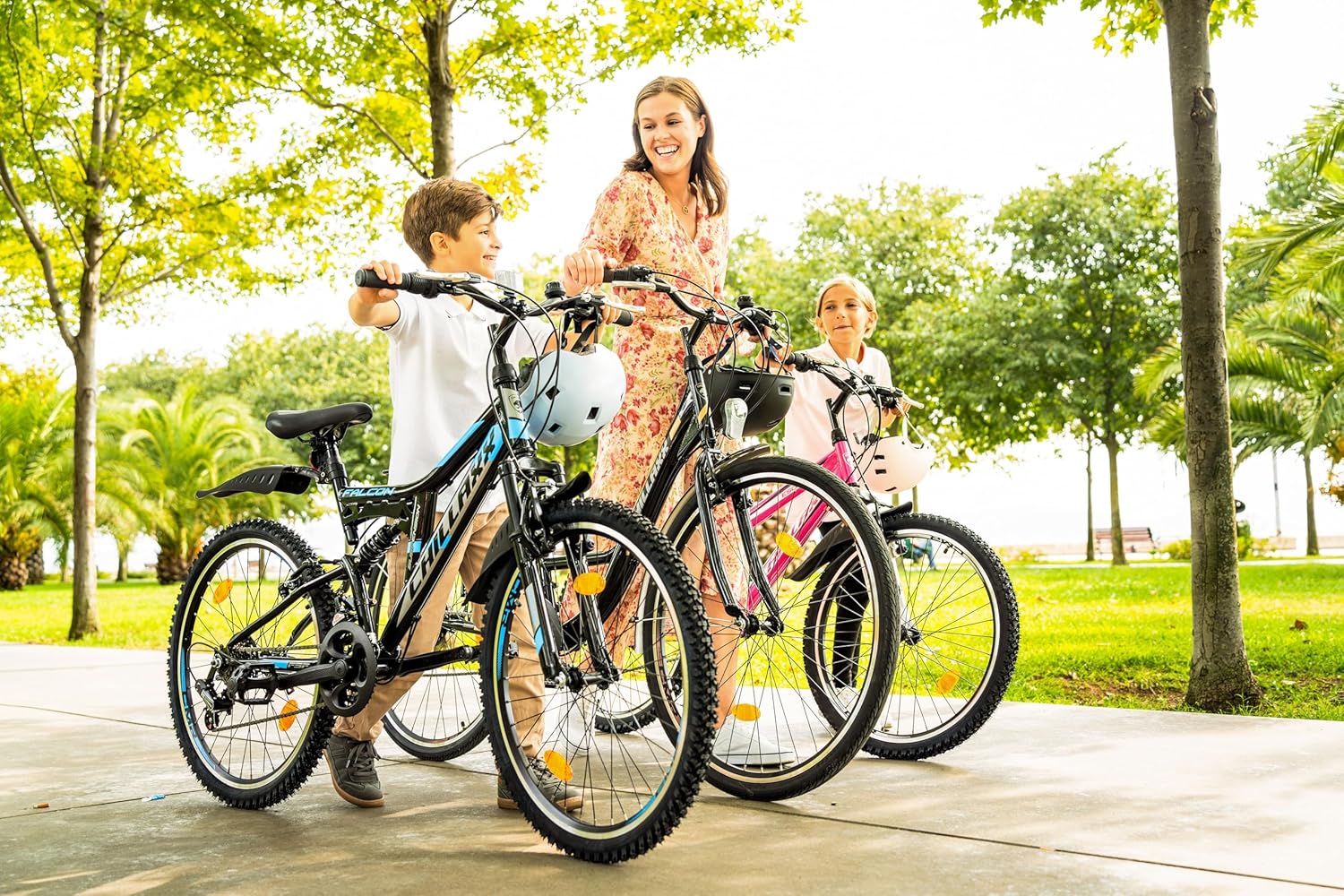 Chillaxx Bike Falcon Premium Mountainbike in 24,26,27.5 und 29 Zoll - Fahrrad für Jungen, Mädchen, Damen und Herren - Scheibenbremse- 21 Gang-Schaltung - Vollfederung
