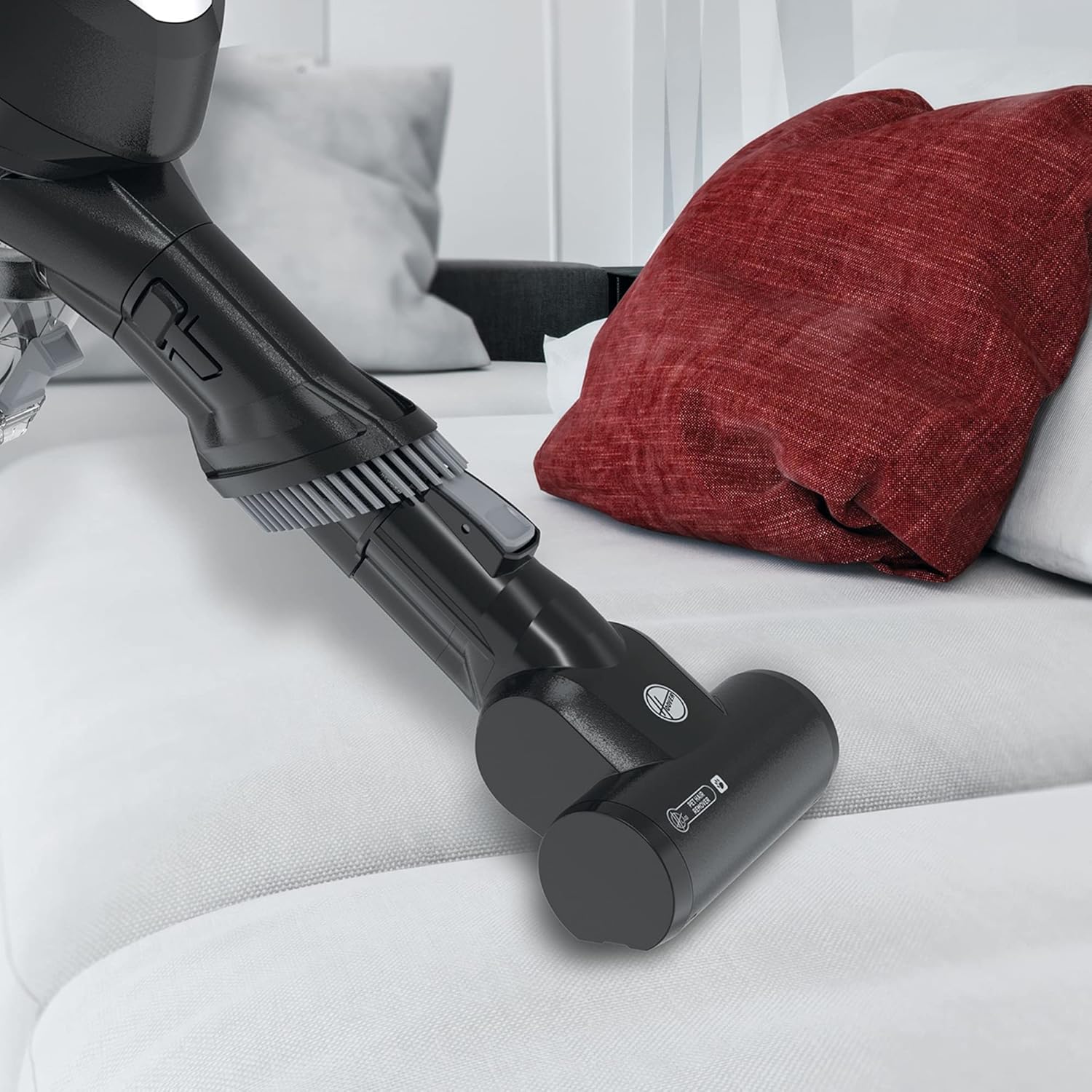 Hoover Akku-Staubsauger Tierhaare H-FREE 100 PETS ohne Beutel + Tierdüse I bis 40 Min. Laufzeit I Staubsauger kabellos mit LED, XL Staubbehlter & Parkfunktion I Akkusauger mit Fugendüse & Staubbürste