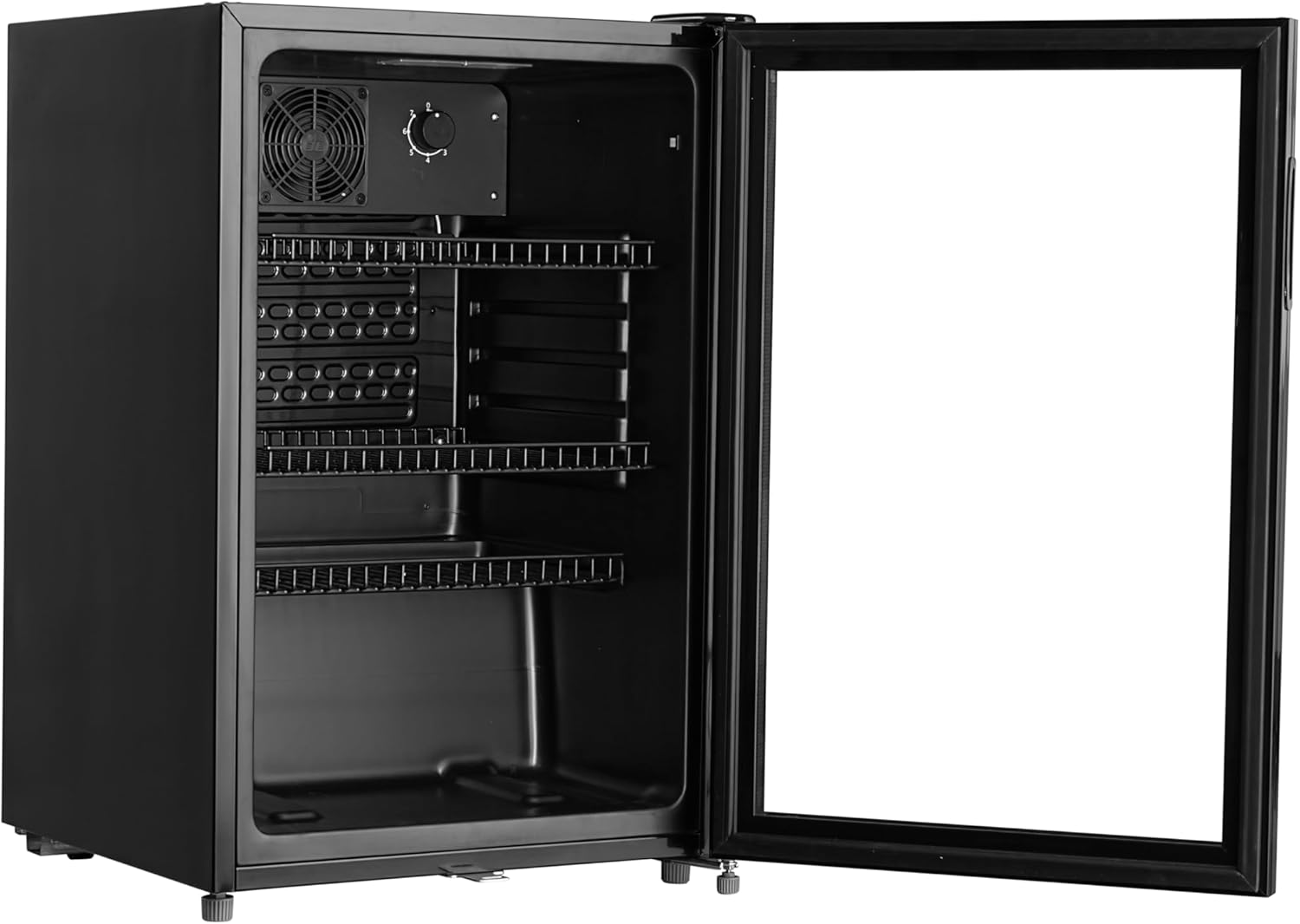 METRO Professional Mini-Kühlschrank GPC1088, 88 L, 1.052 kWh/24h, 3 Edelstahl-Drahtböden, schwarz