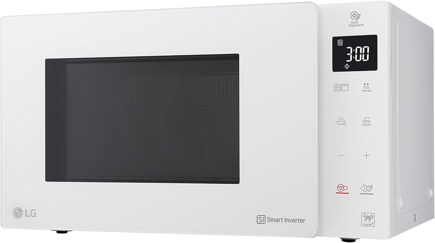 LG MH6535GIS Mikrowelle mit   Inverter Technologie & Quarz Grill, 25 Liter Kapazitt, 1000 W, Automatikprogramme, einstellbare Leistungsstufen für optimales Garen und EasyClean-Funktion, Schwarz