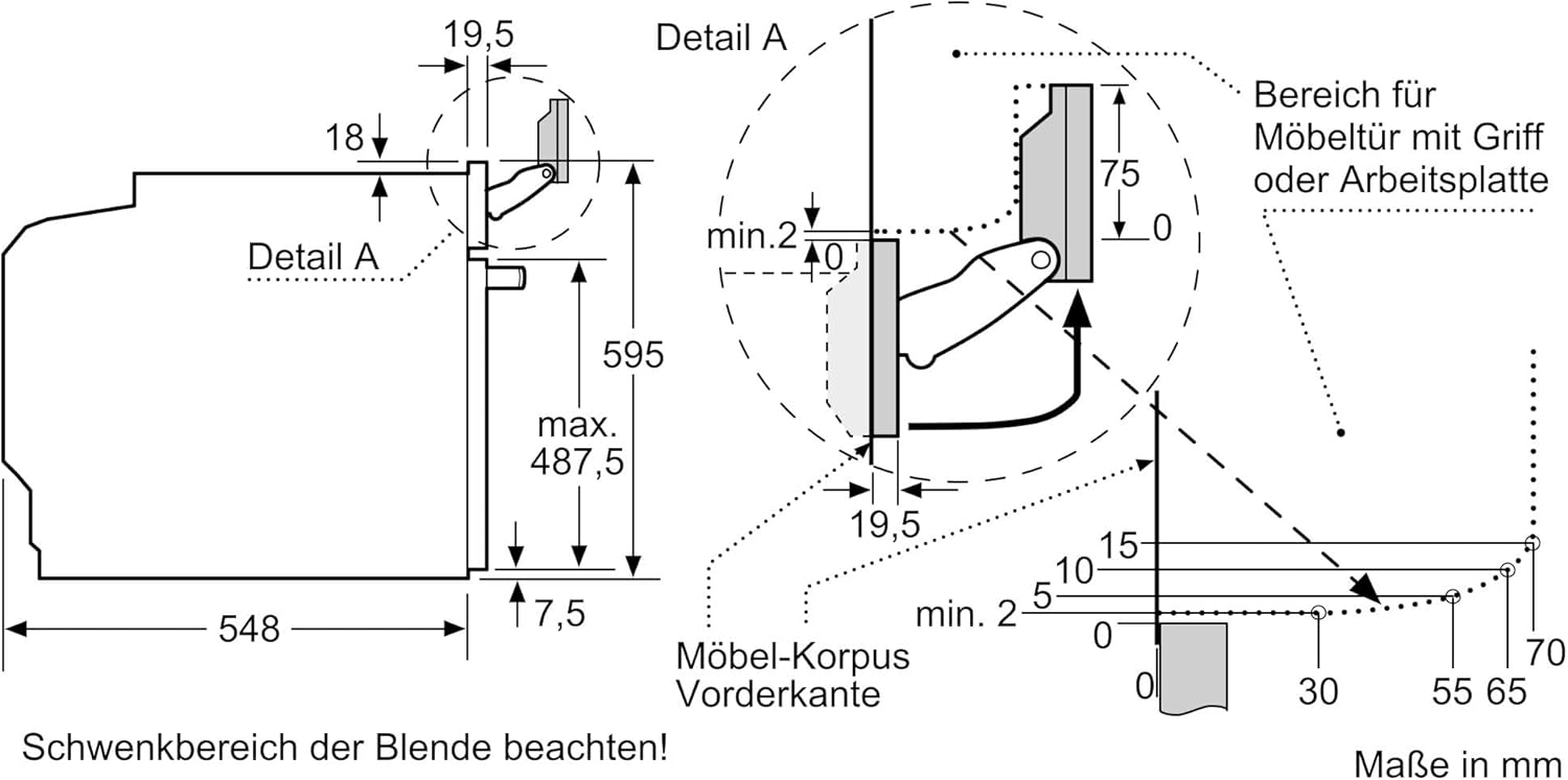 Siemens HB572ABS3, iQ300, Einbau-Backofen 60 x 60 cm, Air Fry, activeClean Pyrolyse Selbstreinung, LED-Touchbedienung, 3D Heißluft, Schnellaufheizung, cookControl10 Automatikprogramme, Edelstahl