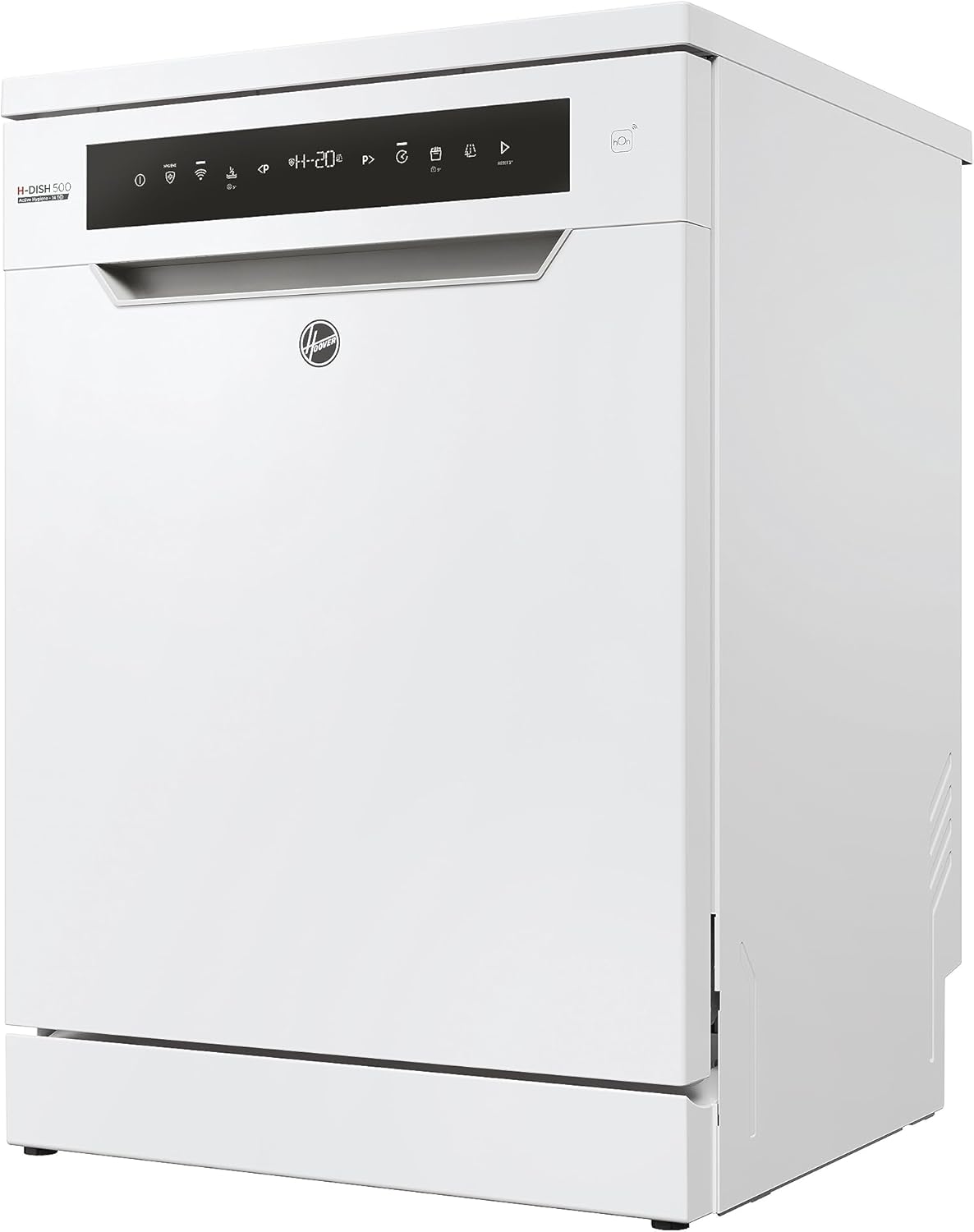 Hoover HF 4C6F0PW Geschirrspüler; 14 Maßgedecke; Freistehend, 60 cm breit; Energieeffizienzklasse C; Smarte Bedienung mit WiFi + Bluetooth-Technologie