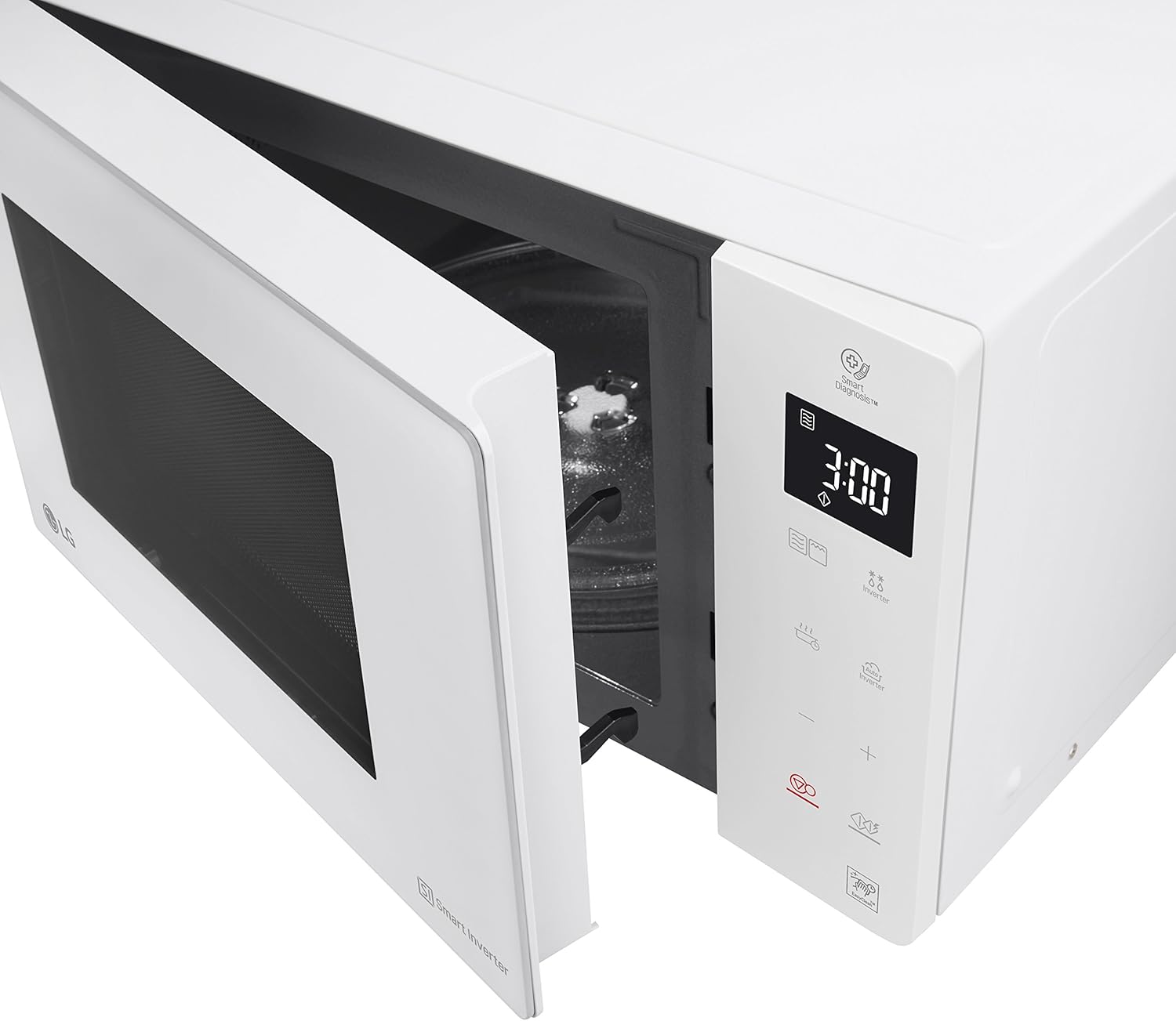 LG MH6535GIS Mikrowelle mit Inverter Technologie & Quarz Grill, 25 Liter Kapazitt, 1000 W, Automatikprogramme, einstellbare Leistungsstufen für optimales Garen und EasyClean-Funktion, Schwarz