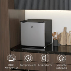 HOMCOM Mini-Gefrierschrank 35 L Silber – kompakt & effizient