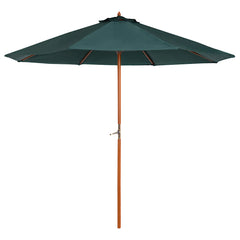 Outsunny Sonnenschirm Garten UV-beständig Handkurbel Pappelholz