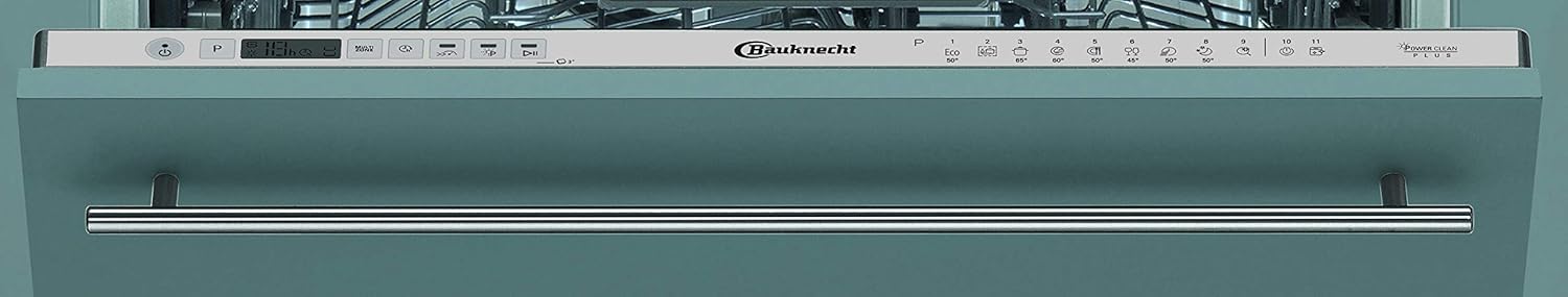 Bauknecht BCIO 3T341 PLET Vollintegrierbarer Geschirrspüler 60 cm /Edelstahl/14 Maßgedecke/10 Standardprogramme und 1 Sensorprogramm/PowerClean/ActiveDry/Besteckschublade/Vollwasserschutz