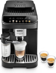De'Longhi Magnifica Evo ECAM 292.81.B Kaffeevollautomat mit LatteCrema Milchsystem, 7 Direktwahltasten für Cappuccino, Espresso und weitere Kaffeespezialitten, 2-Tassen-Funktion, Schwarz