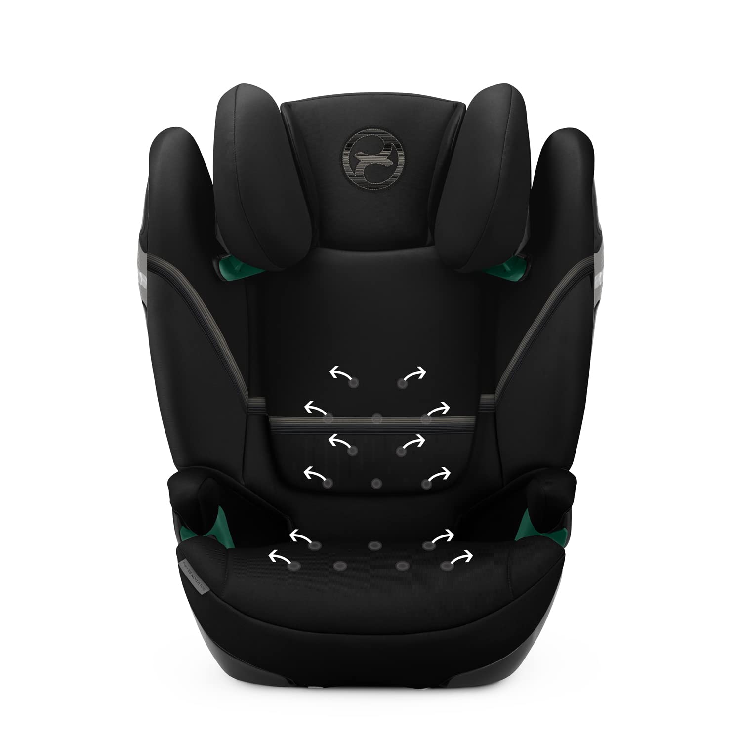 CYBEX Gold Kindersitz Solution S2 i-Fix, Für Autos mit und ohne ISOFIX, 100 - 150 cm, Ab ca. 3 bis 12 Jahre (15 - 50 kg), Lava Grey