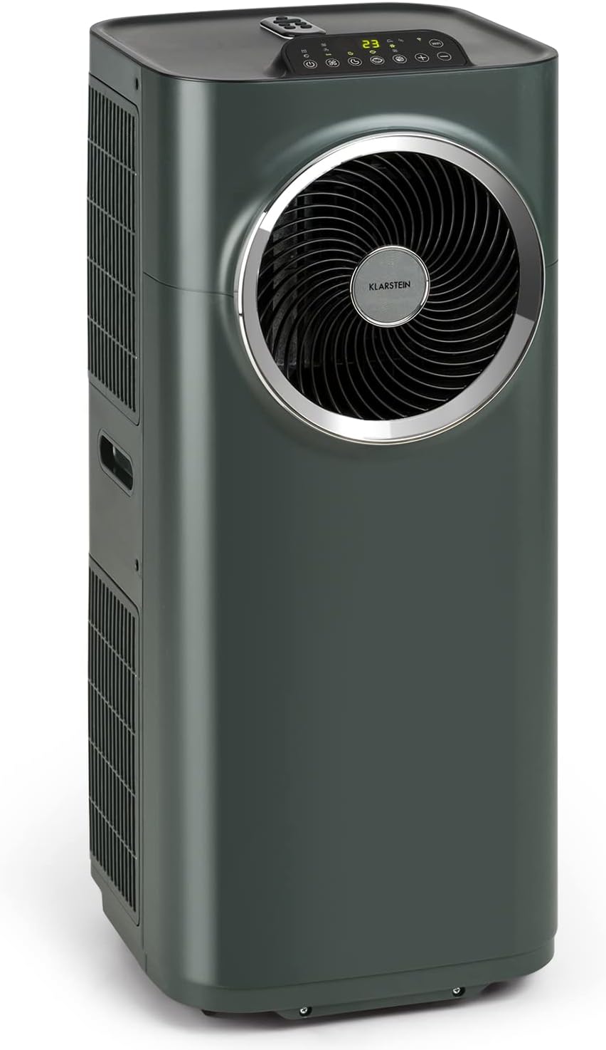 Klarstein Mobile Klimaanlage mit Abluftschlauch, 5-in-1 Klimagerät, Ventilator, Luftentfeuchter, Luftreiniger & Nachtmodus, App-Steuerung, Kleine & Portable, für Wohnung & Büro, 12000 BTU