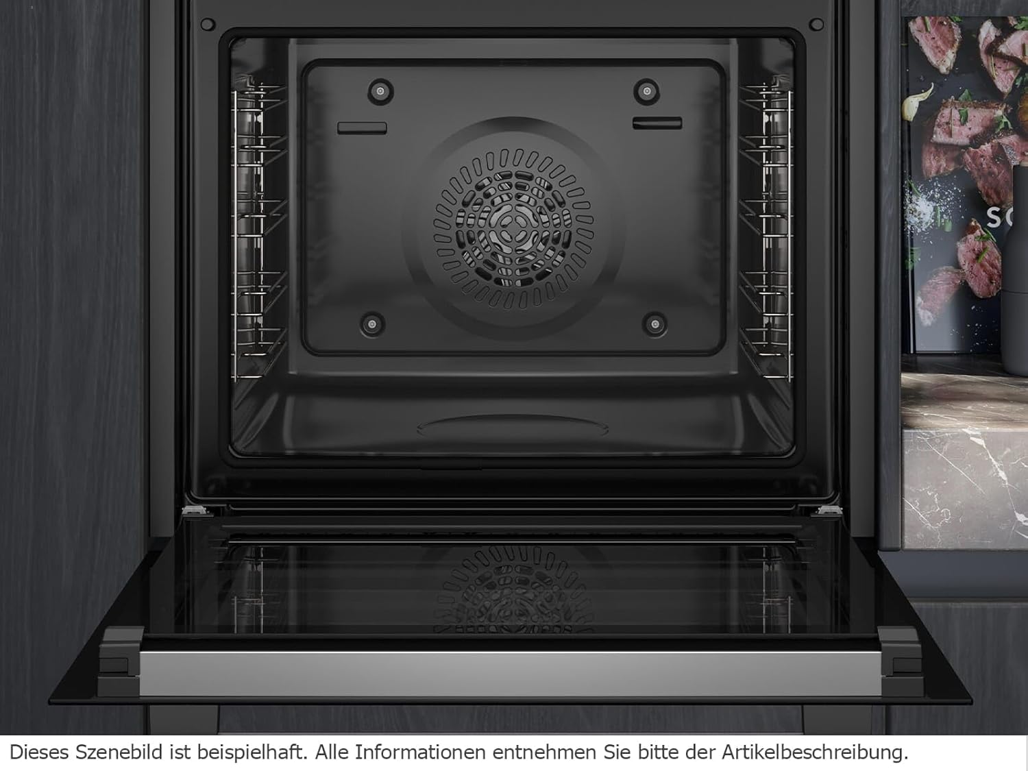 Siemens HB572ABS3, iQ300, Einbau-Backofen 60 x 60 cm, Air Fry, activeClean Pyrolyse Selbstreinung, LED-Touchbedienung, 3D Heißluft, Schnellaufheizung, cookControl10 Automatikprogramme, Edelstahl