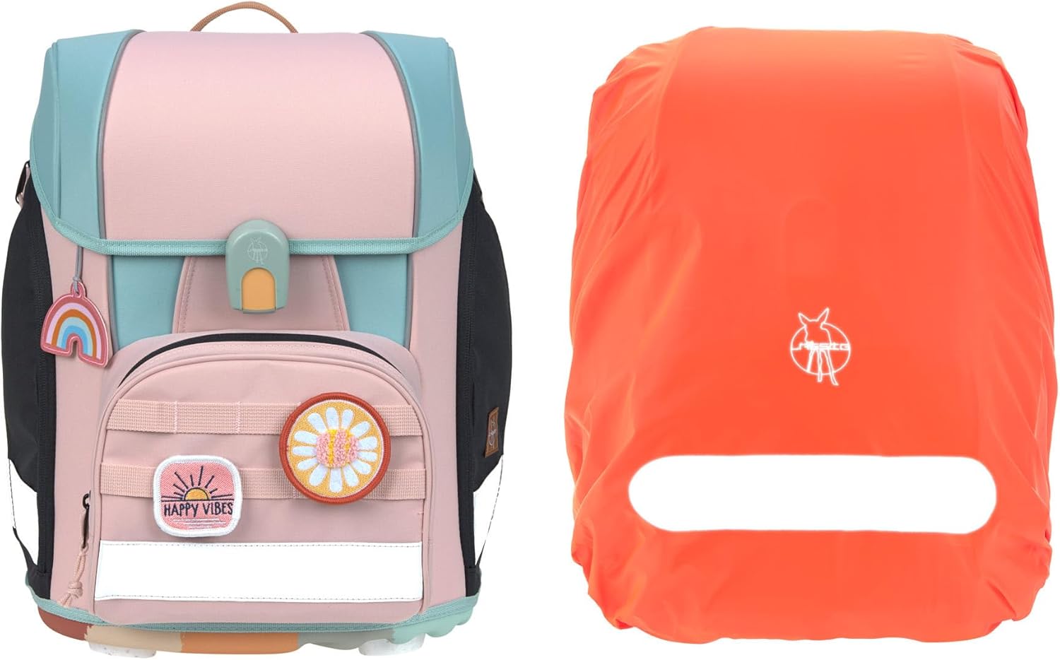 LÄSSIG 7-teiliges Schulranzen Set Kinder/School Set Boxy Unique Schwarz