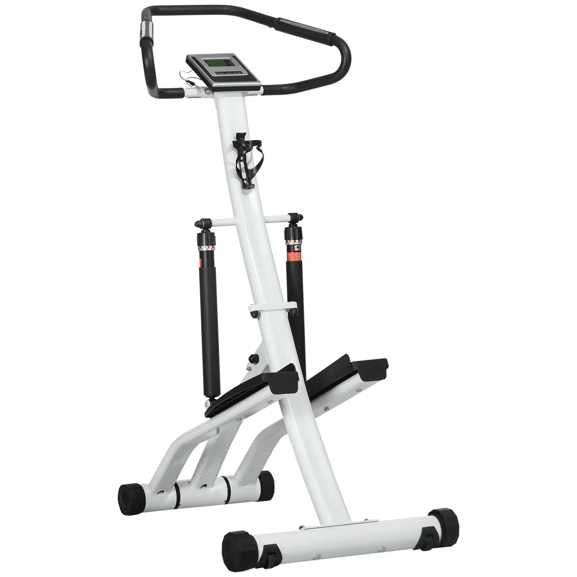 SPORTNOW Stepper mit Handgriff 12 Widerstandsstufen Monitor-Anzeige