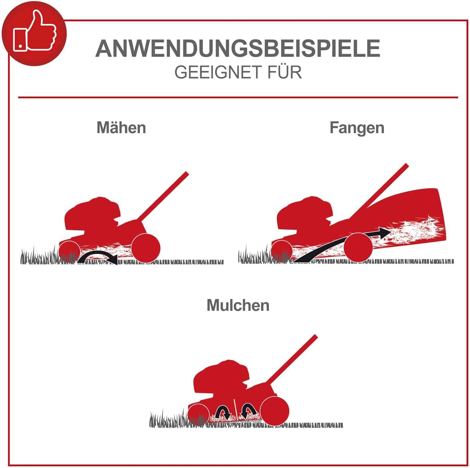 Scheppach Benzin Rasenmäher MS150-42 - 3,5PS | Schnittbreite 42cm | Radantrieb | Stahlgehäuse | Reinigungsfunktion | Mulchfunktion | 45 Liter Fangkorb | Höhenverstellung in 7 Stufen (25-75mm)