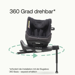 Bugaboo Owl by Nuna Isofix Kindersitz von der Geburt bis 4 Jahre, 0-18 kg. 360 Grad drehbar, Gruppe 0+/1, ultimativer Komfort und Sicherheit, verstärkte Schale und seitlicher Aufprallschutz, Grey